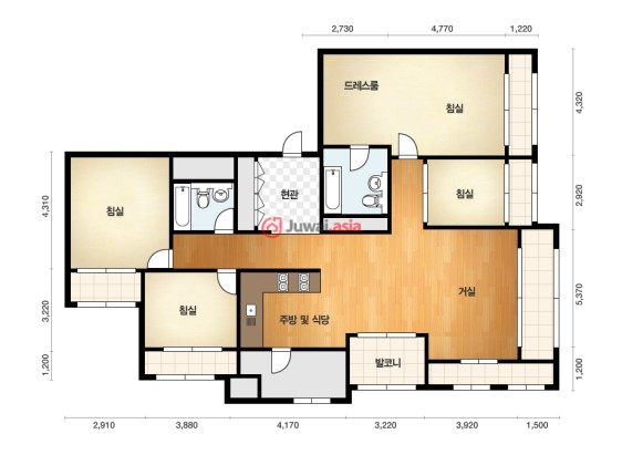 韩国4卧2卫原装保留的房产